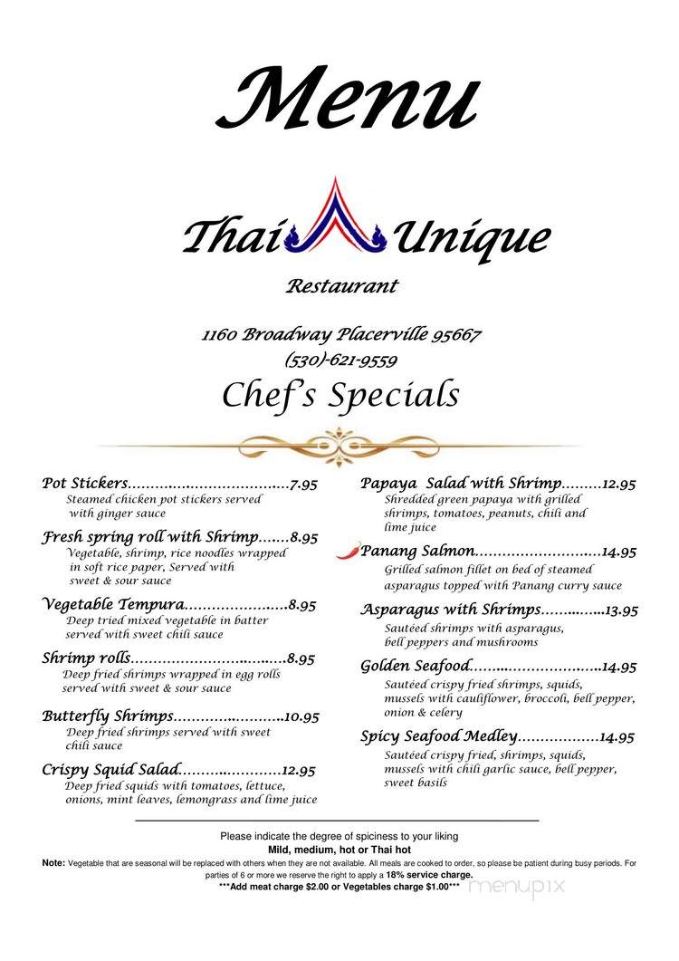 Thai Unique - Placerville, CA