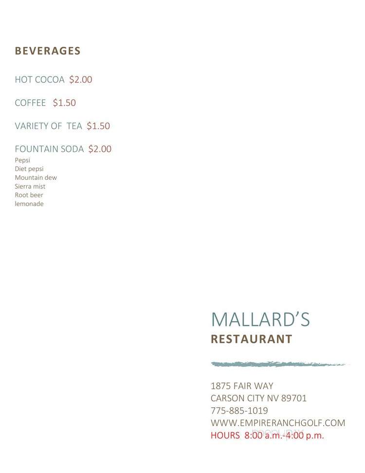 Mallards Restaurant - Carson City, NV